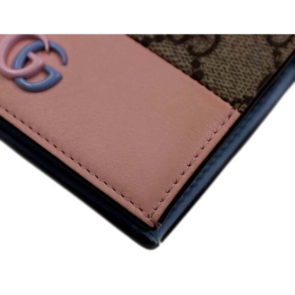 Gucci GG Marmont Canvas Leather Card Case Wallet Pink - Picture 5 of 7